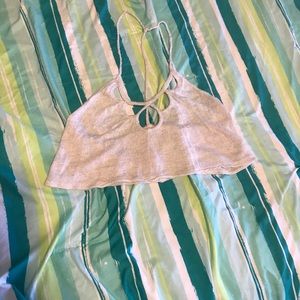 Knitted bralett/crop top